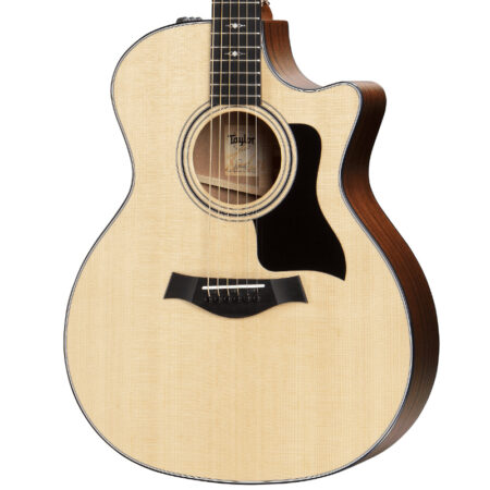 a brown acoustic guitar