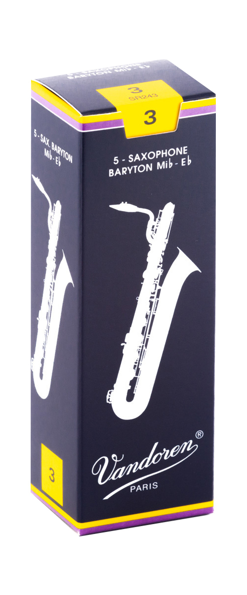 Bari Sax Reeds, Vandoren Traditional, Box of 5 | Dietze Music