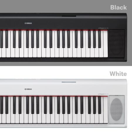 a black and white keyboard