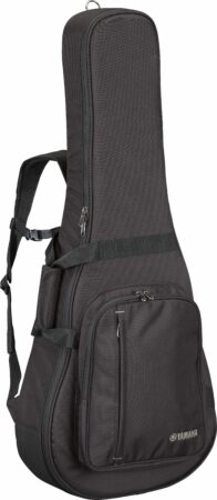 a black backpack with a strap