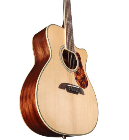 a brown acoustic guitar