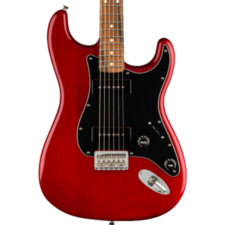 a red electric guitar