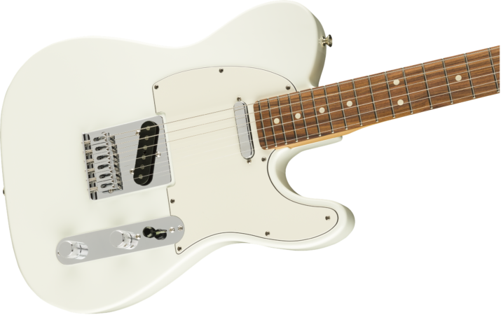 a white electric guitar