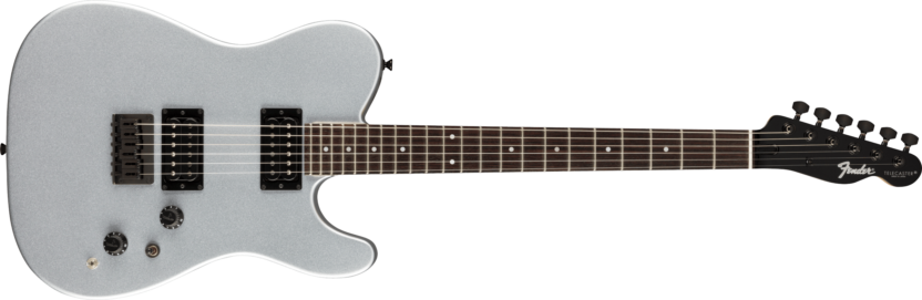 a white electric guitar