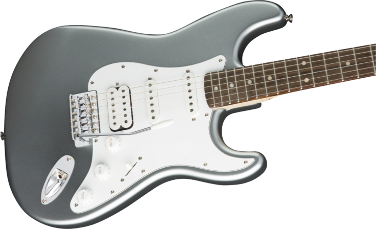 a white electric guitar