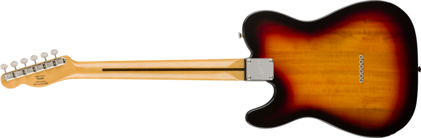 a brown guitar with a black background