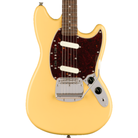 a yellow electric guitar