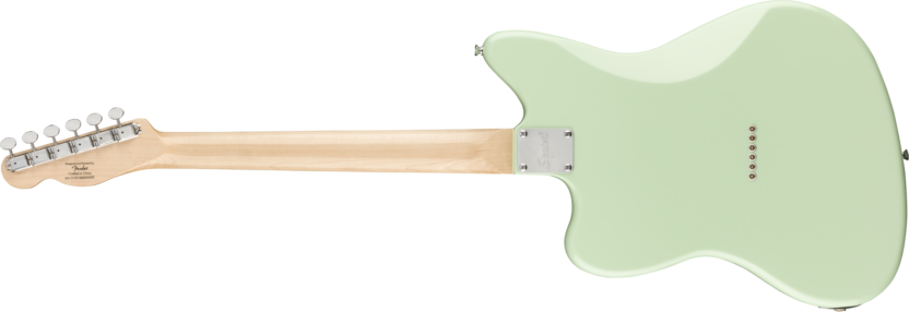 a white guitar with a white neck