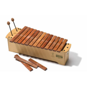 a wooden box with a few wooden sticks attached