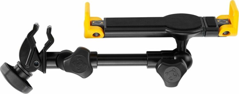 a black and yellow gun