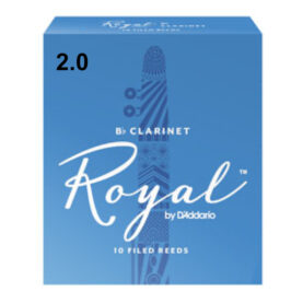 2.0 B) CLARINET Royal by DAddario 10 FILED REEDS