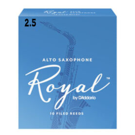 2.5 ALTO SAXOPHONE Royal by DAddario 10 FILED REEDS