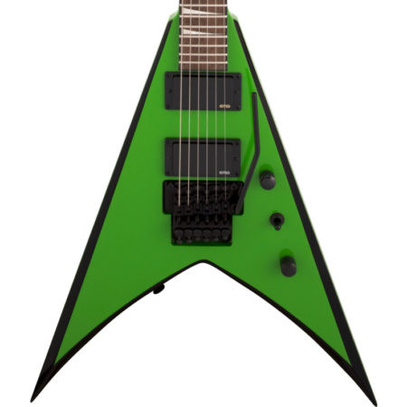 a green electric guitar