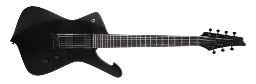 a black and white electric guitar