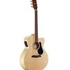 AJ80CE_Front_3_4-1 a brown acoustic guitar