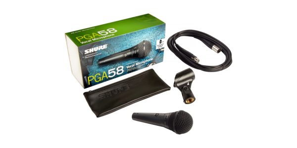 Shure PGA58 Cardioid Dynamic Vocal Microphone with XLR Cable