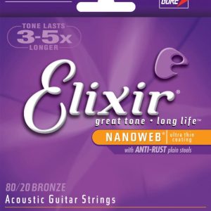 ELIXIR NANOWEB ACOUSTIC 80/20 BRONZE 12 String