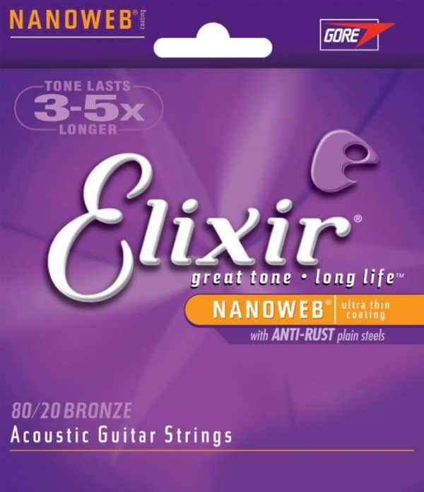 ELIXIR NANOWEB ACOUSTIC 80/20 BRONZE