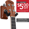 ukemhcoupon-1 Gator Mahogany Wall Mount Ukulele/Mandolin Hanger