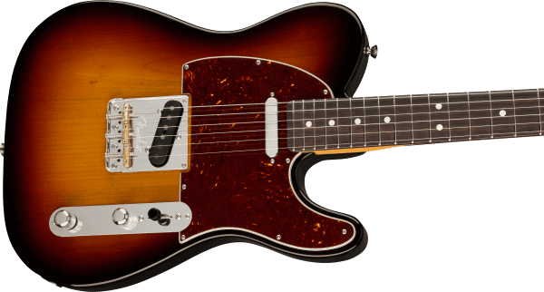 a red electric guitar