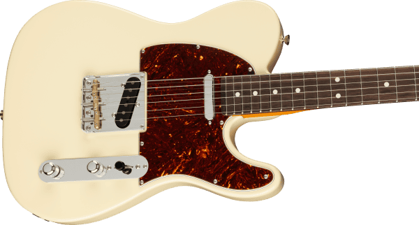 a white electric guitar