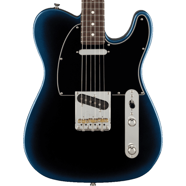 a blue electric guitar