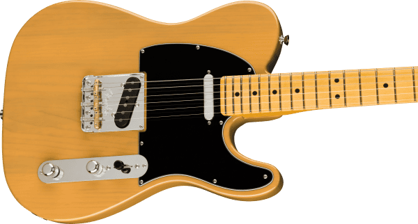a brown electric guitar