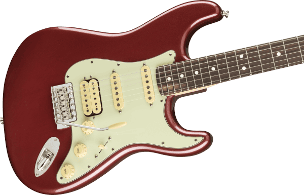 a red electric guitar