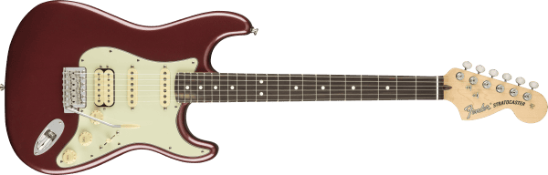 a red electric guitar
