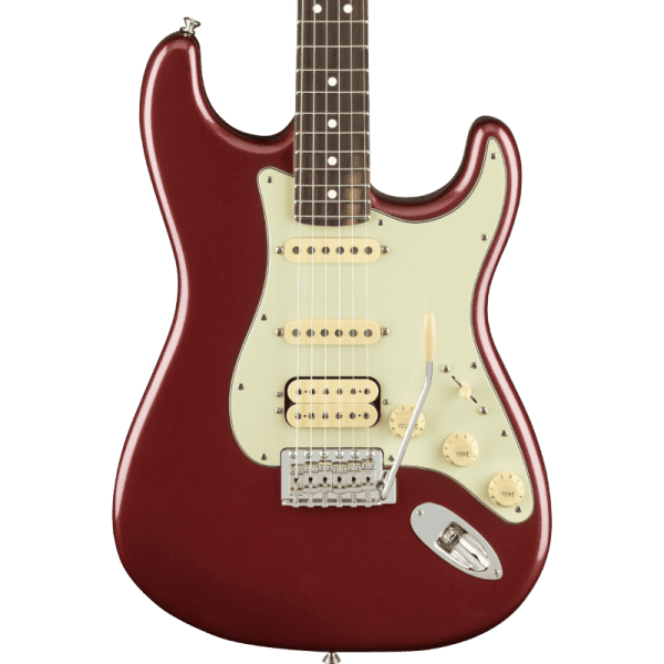 a red electric guitar