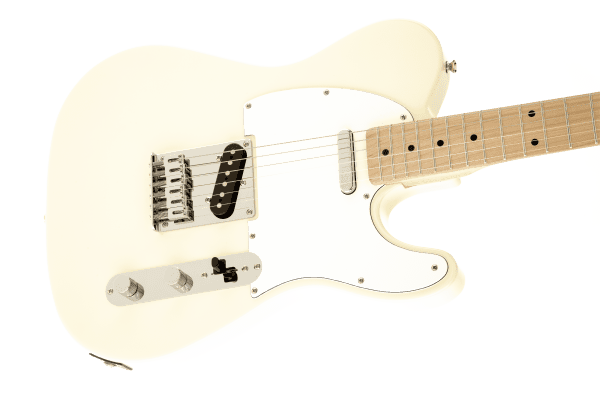 a white electric guitar