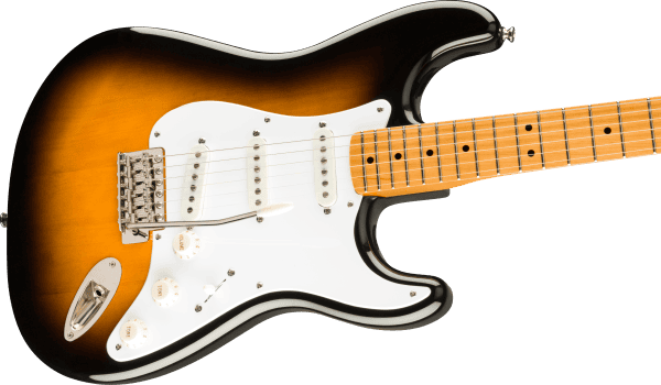 a white electric guitar