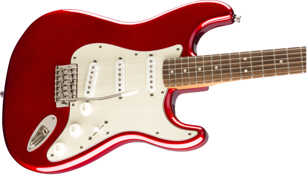 a red electric guitar