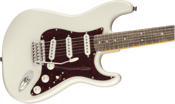 a white electric guitar