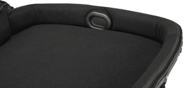 a close up of a car seat