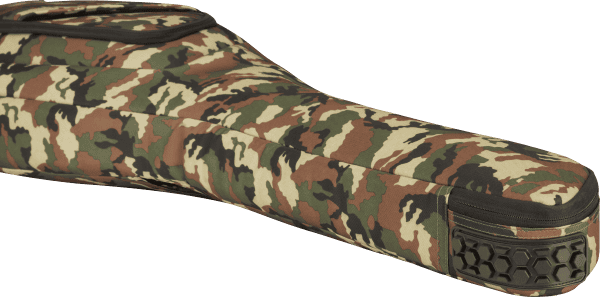 a person wearing a camouflage suit
