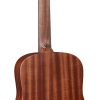a brown guitar with strings
