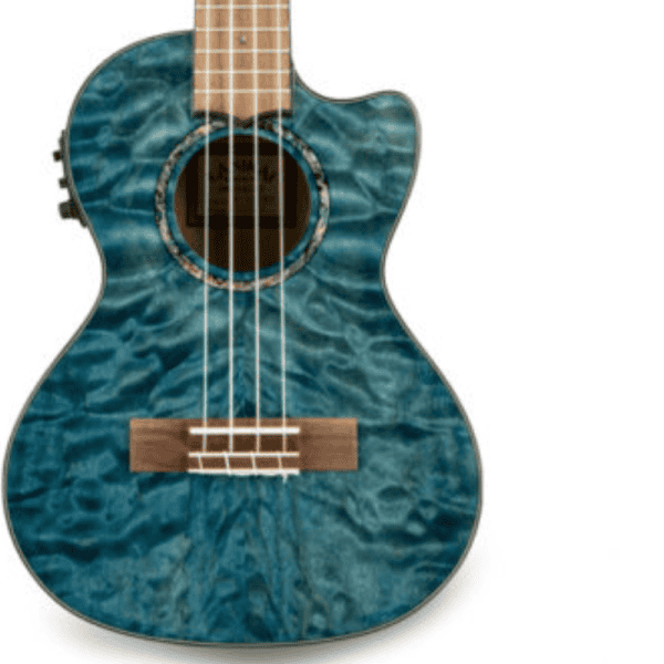 Lanikai Quilted Maple Tenor Ukulele with Cutaway and Electronics
