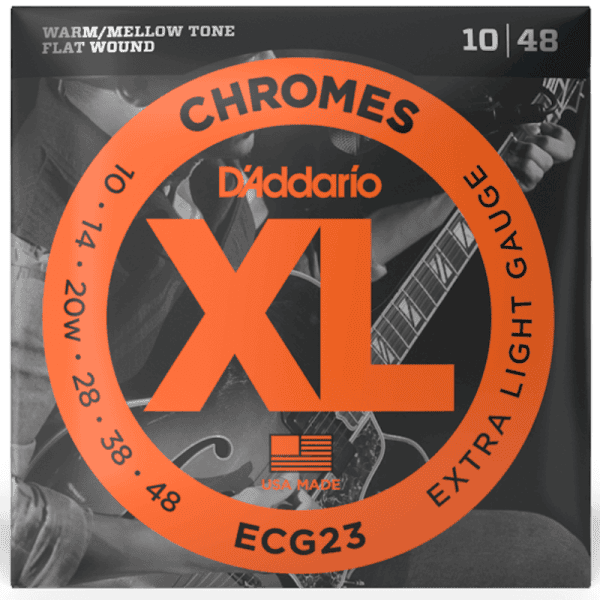 D'addario XL Chromes Flat Wound Electric Guitar Strings