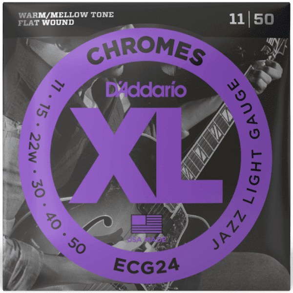 D'addario XL Chromes Flat Wound Electric Guitar Strings