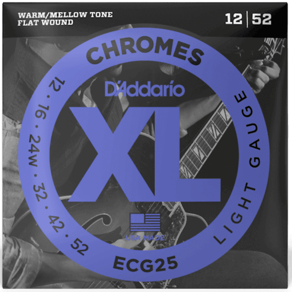 D'addario XL Chromes Flat Wound Electric Guitar Strings