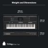06_weight_and_dimensions Yamaha PSR-E483 61-key Portable Keyboard