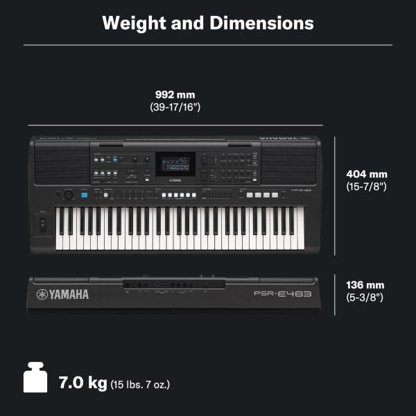Yamaha PSR-E483 61-key Portable Keyboard