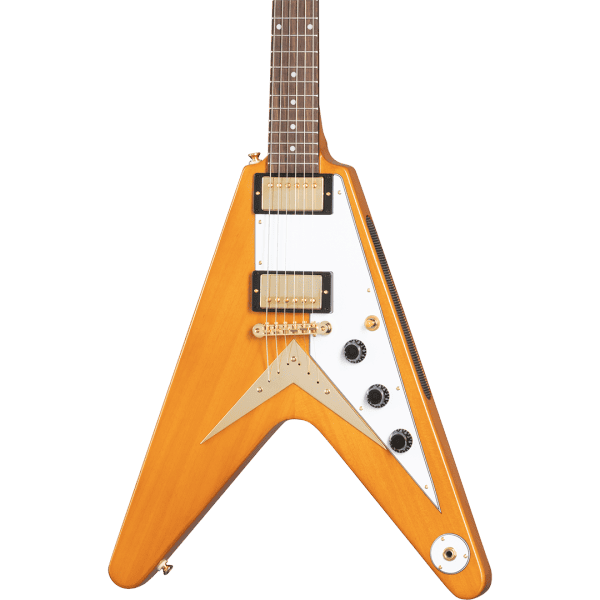 Epiphone 1958 Korina Flying V in Aged Natural
